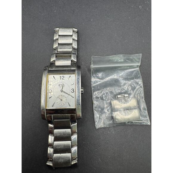 ESQ Esquire by Movado E5053 All Steel Classic Bracelet Women's Watch Small Sec - Picture 1 of 10